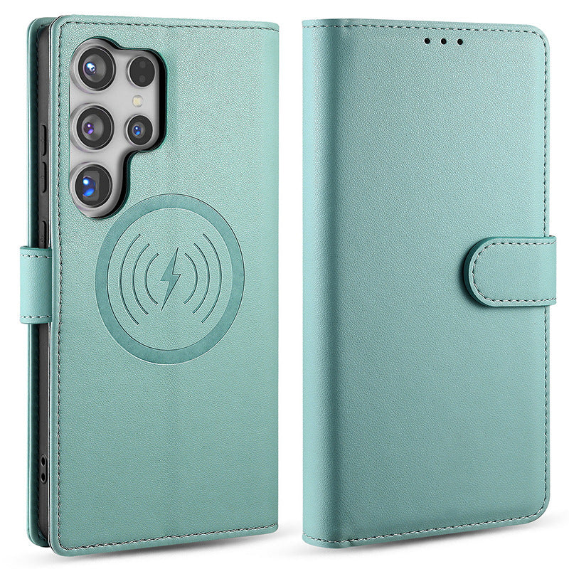 MagSafe wireless charging leather case for Samsung