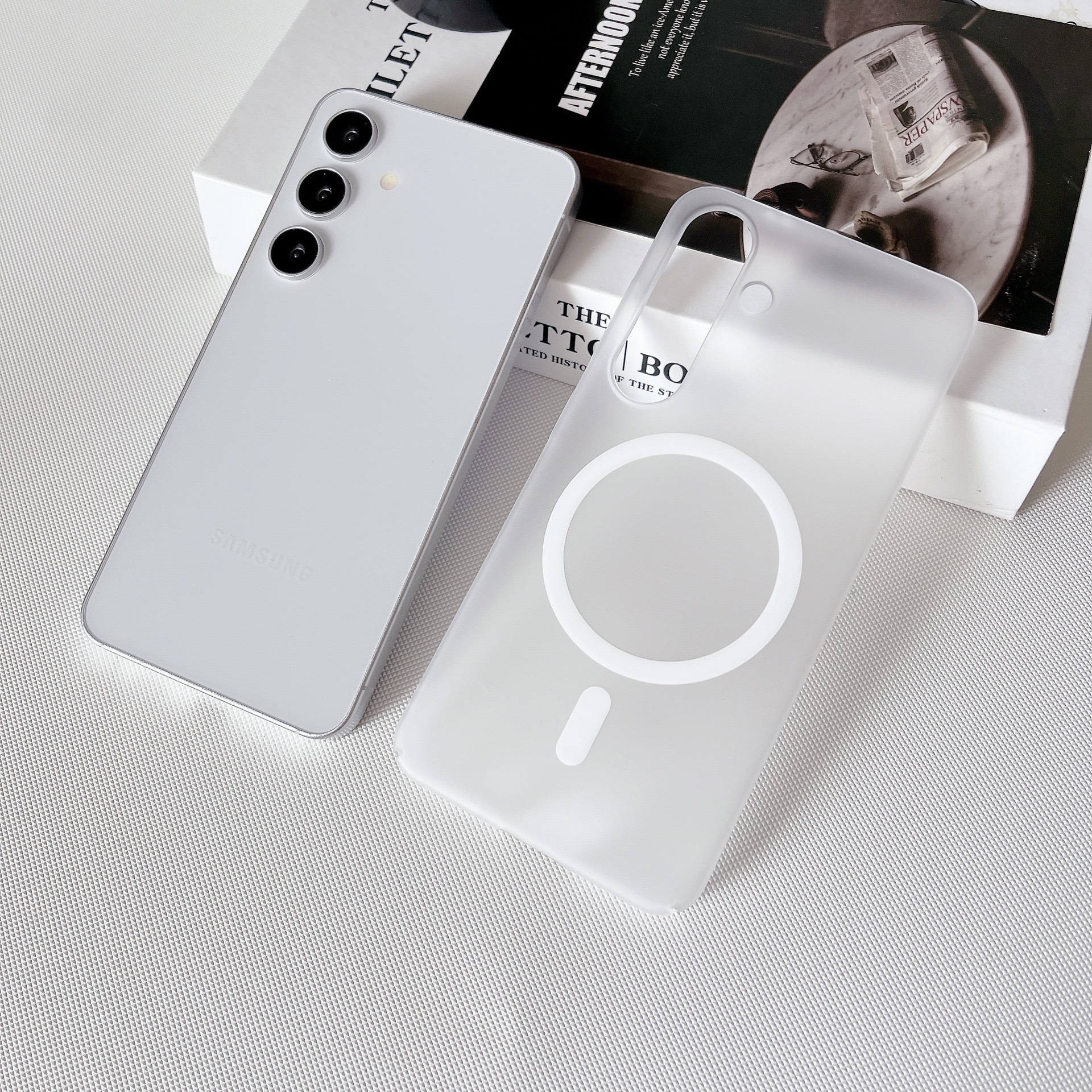 Magsafe Magnetic Ice Fog Slim Matte Clear Case For Samsung