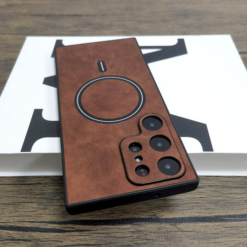  Wireless Charging Leather Phone Case For Samsung  