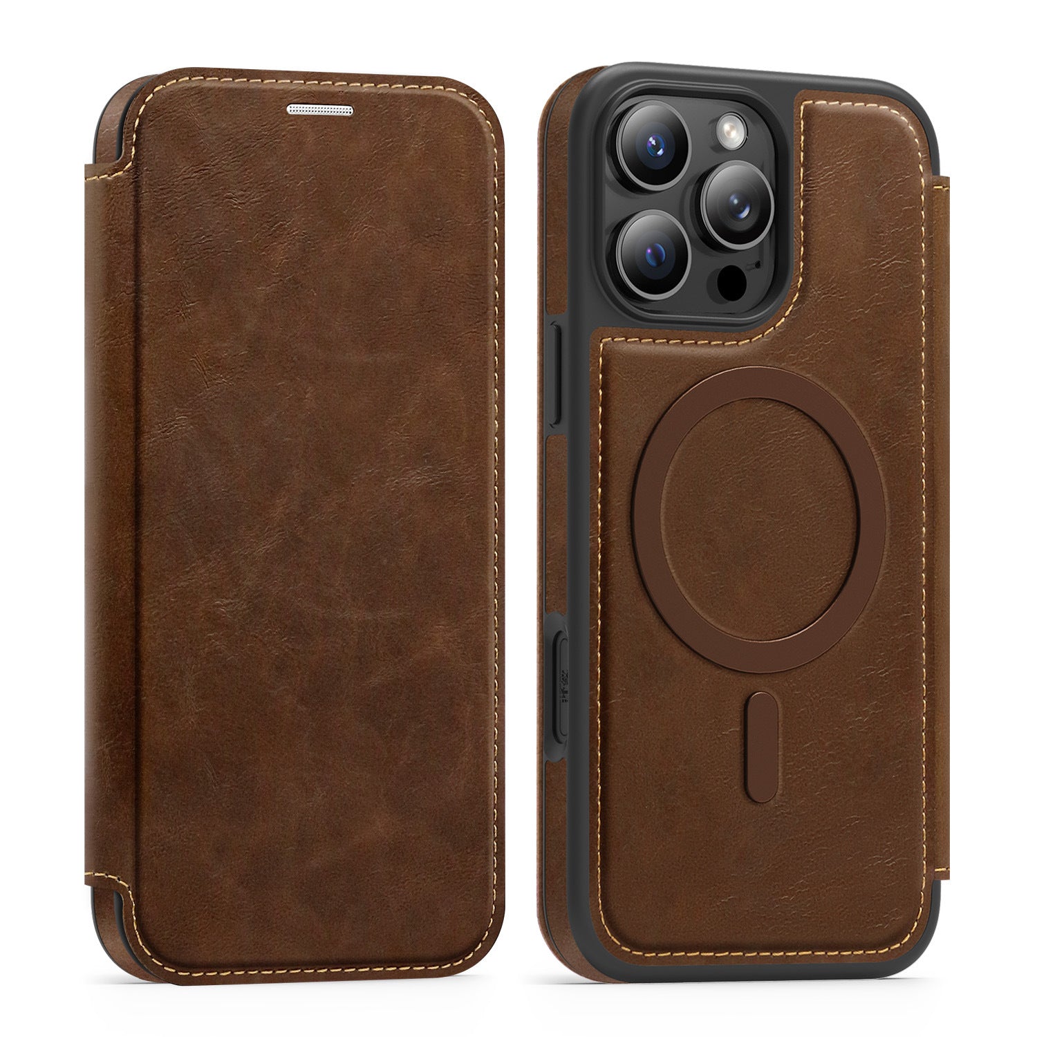 RFID Magsafe Magnetic Flip Wallet Case for iPhone