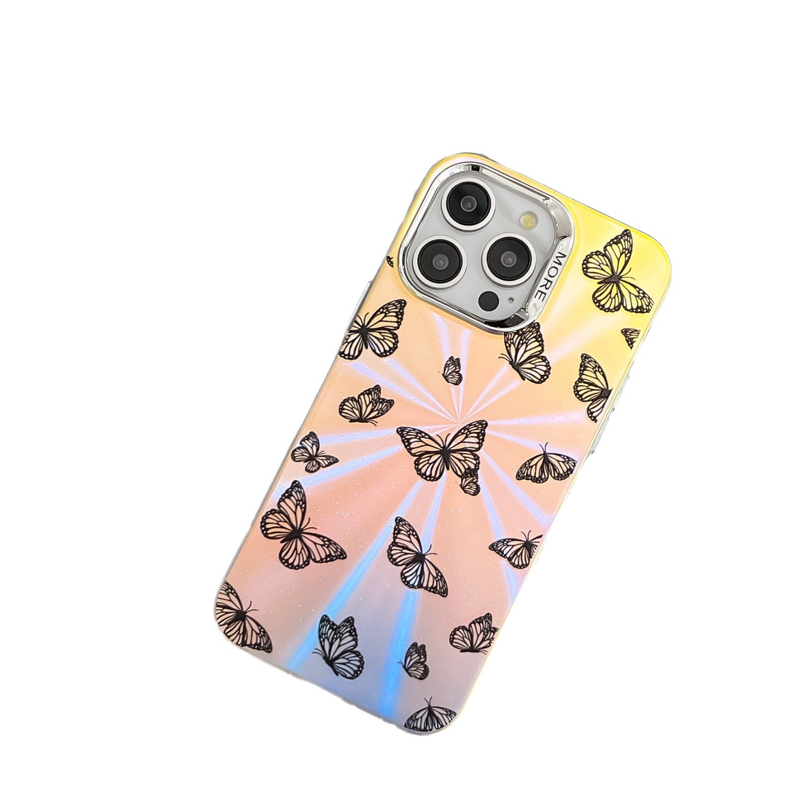 Electroplating laser butterfly case for iPhone