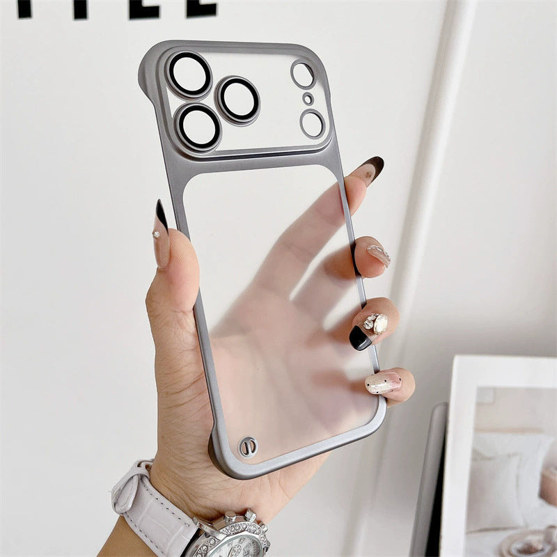 Borderless ultra-thin frosted electroplated case for iPhone