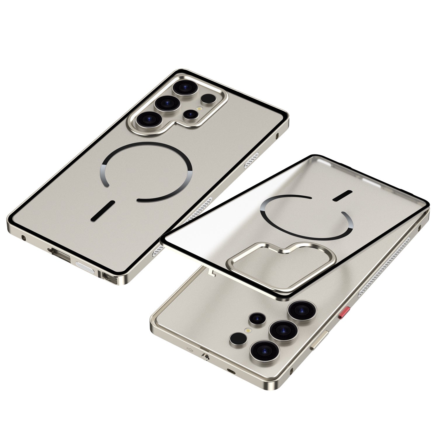 Metal frame frosted back panel magnetic case For sansumg