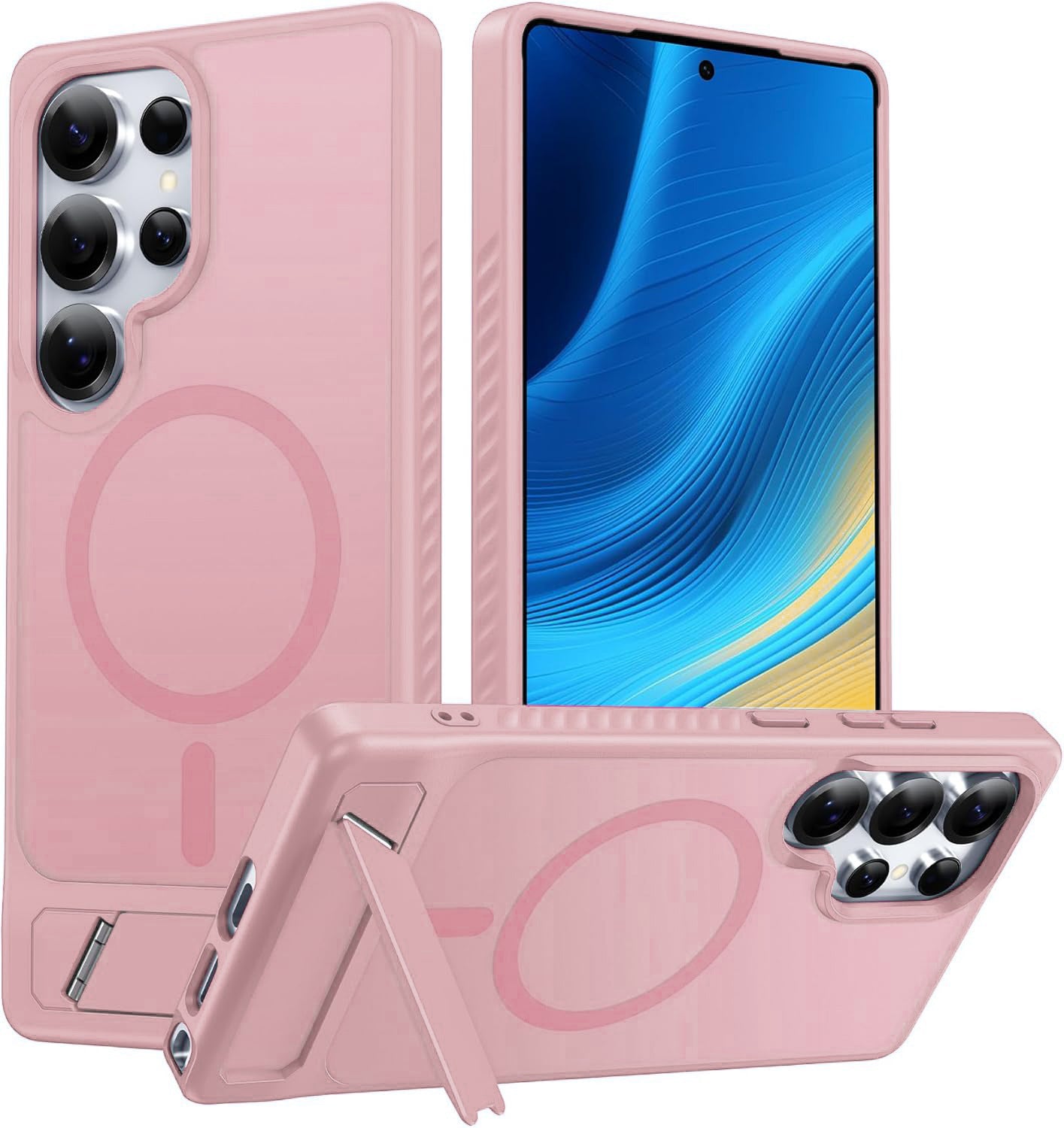 Skin-feel frosted magnetic bracket case for Samsung