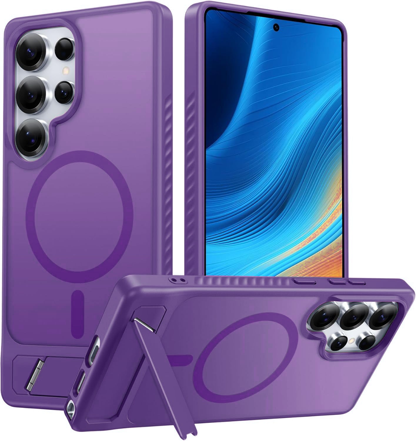 Skin-feel frosted magnetic bracket case for Samsung