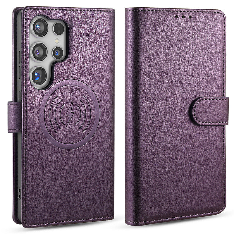 MagSafe wireless charging leather case for Samsung