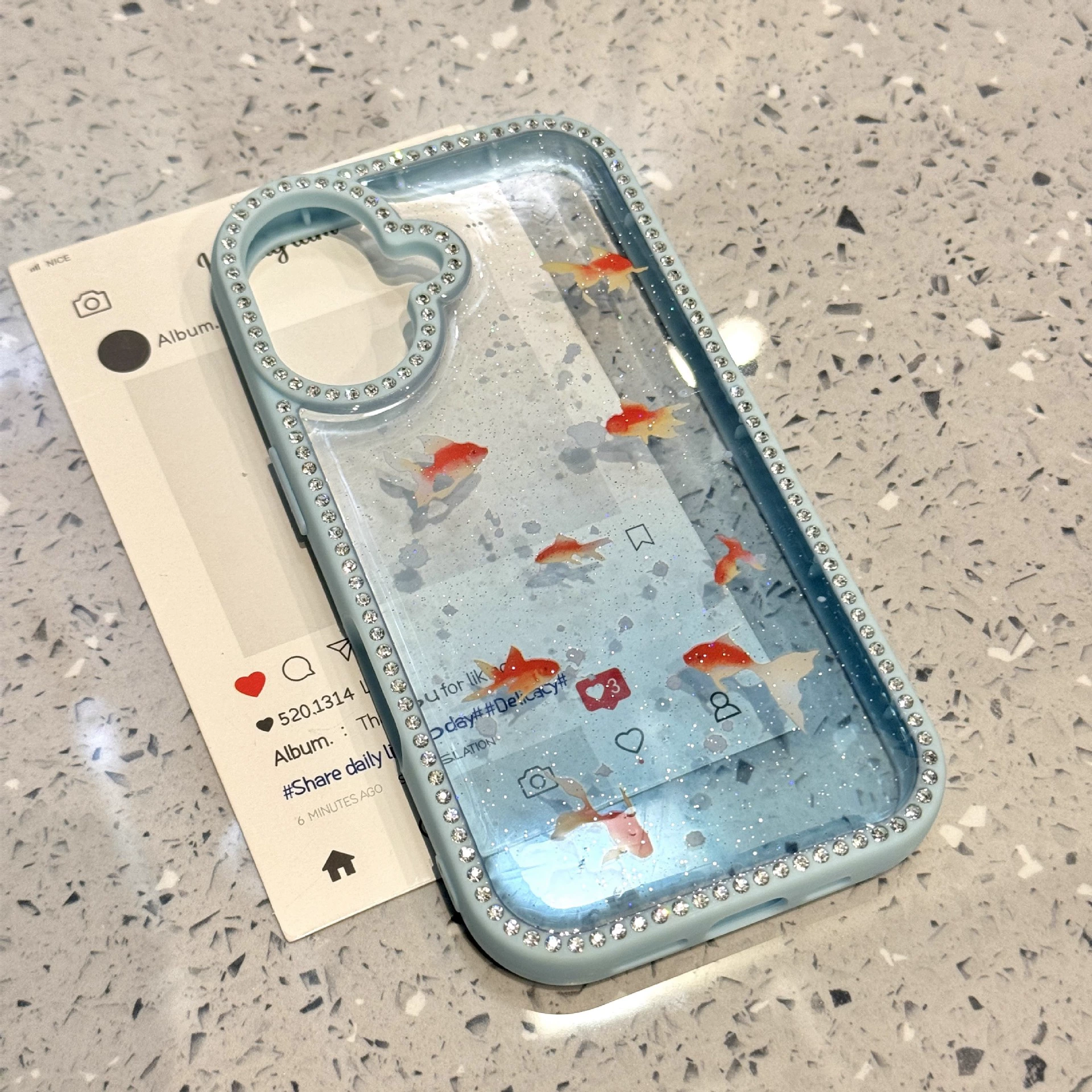 Blue Diamond Koi Fish Case For iPhone