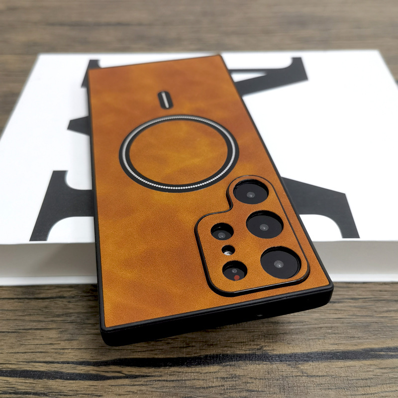  Wireless Charging Leather Phone Case For Samsung  