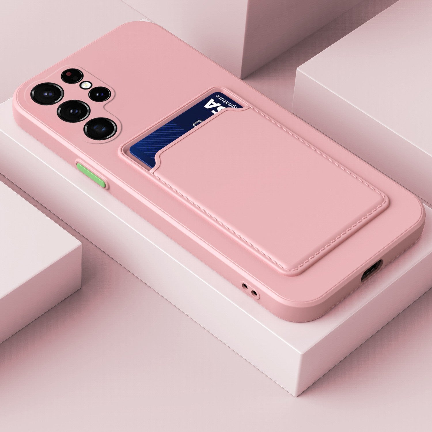 Card Slot Silicone Case For Samsung