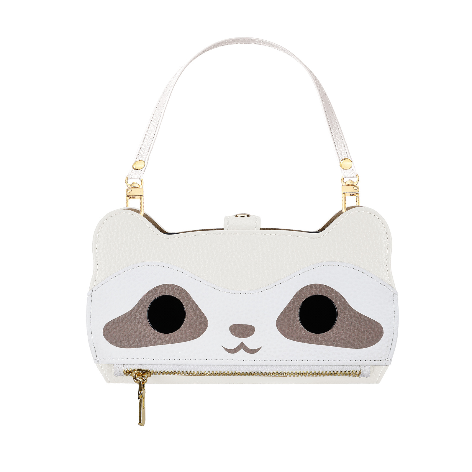 Cute Raccoon Crossbody Wallet Case For iPhone