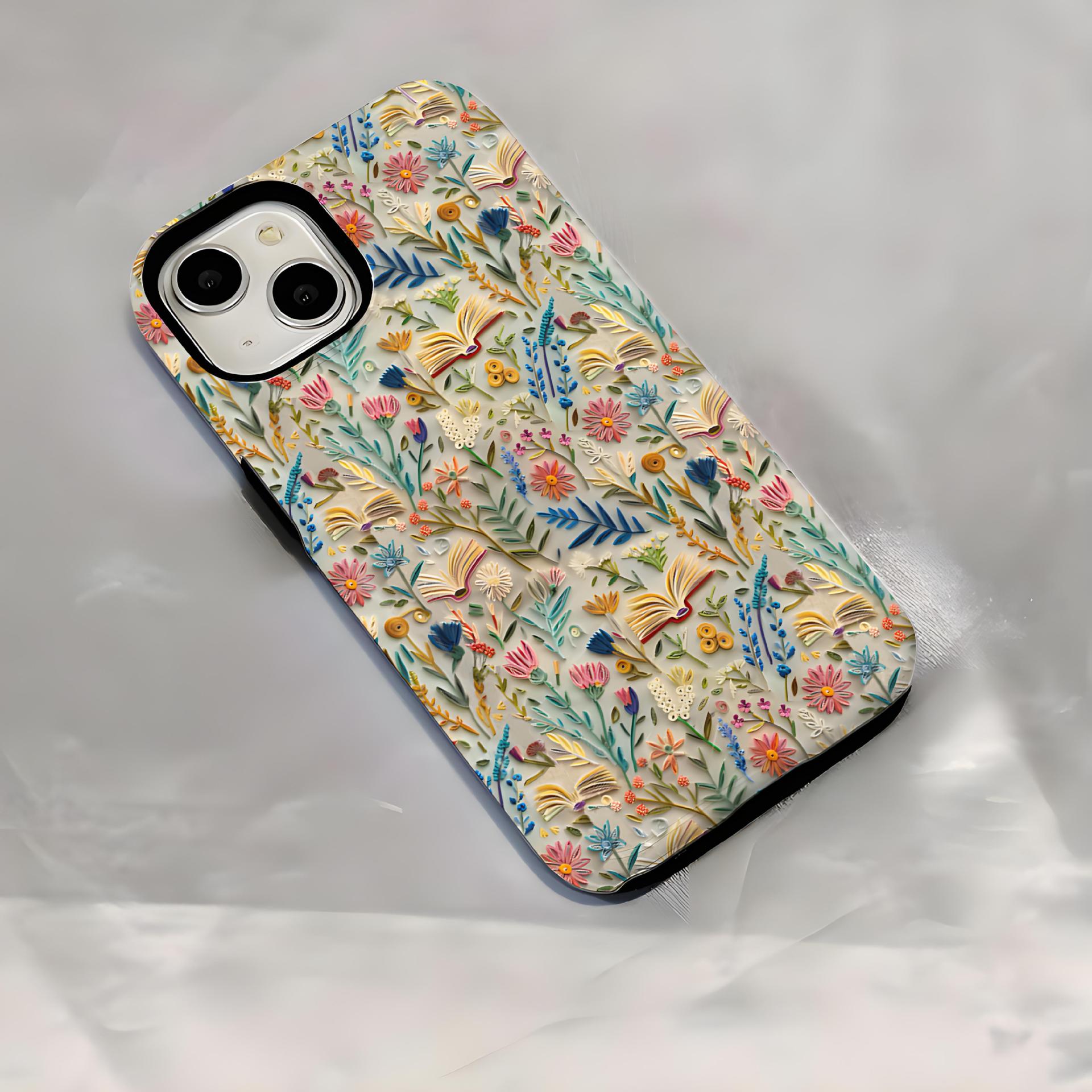 Imitation embroidery film case for iPhone