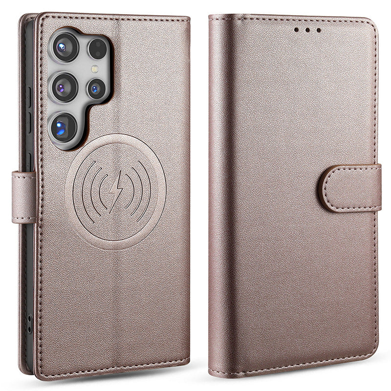 MagSafe wireless charging leather case for Samsung