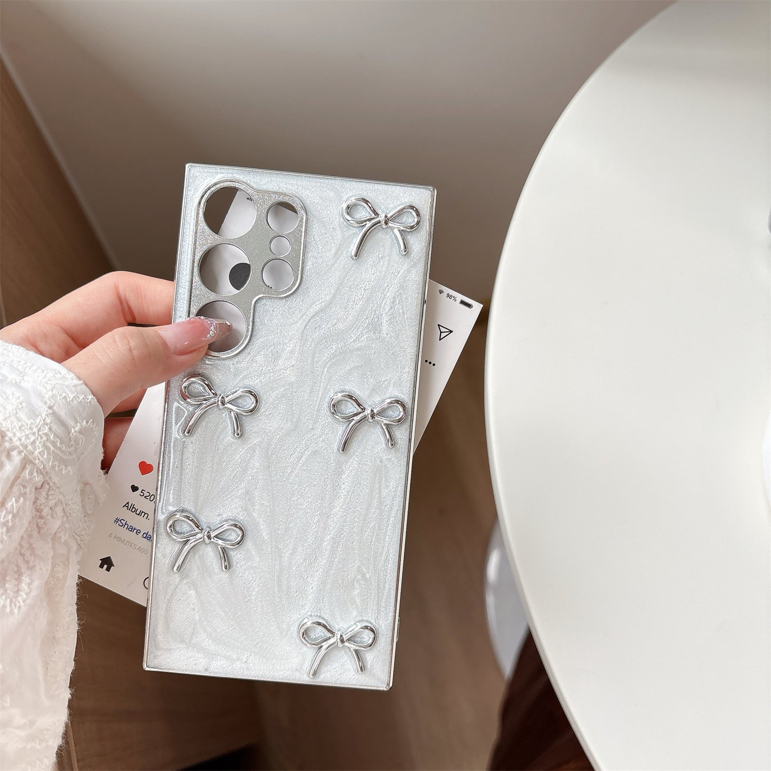 Electroplating soft edge diamond case for Samsung