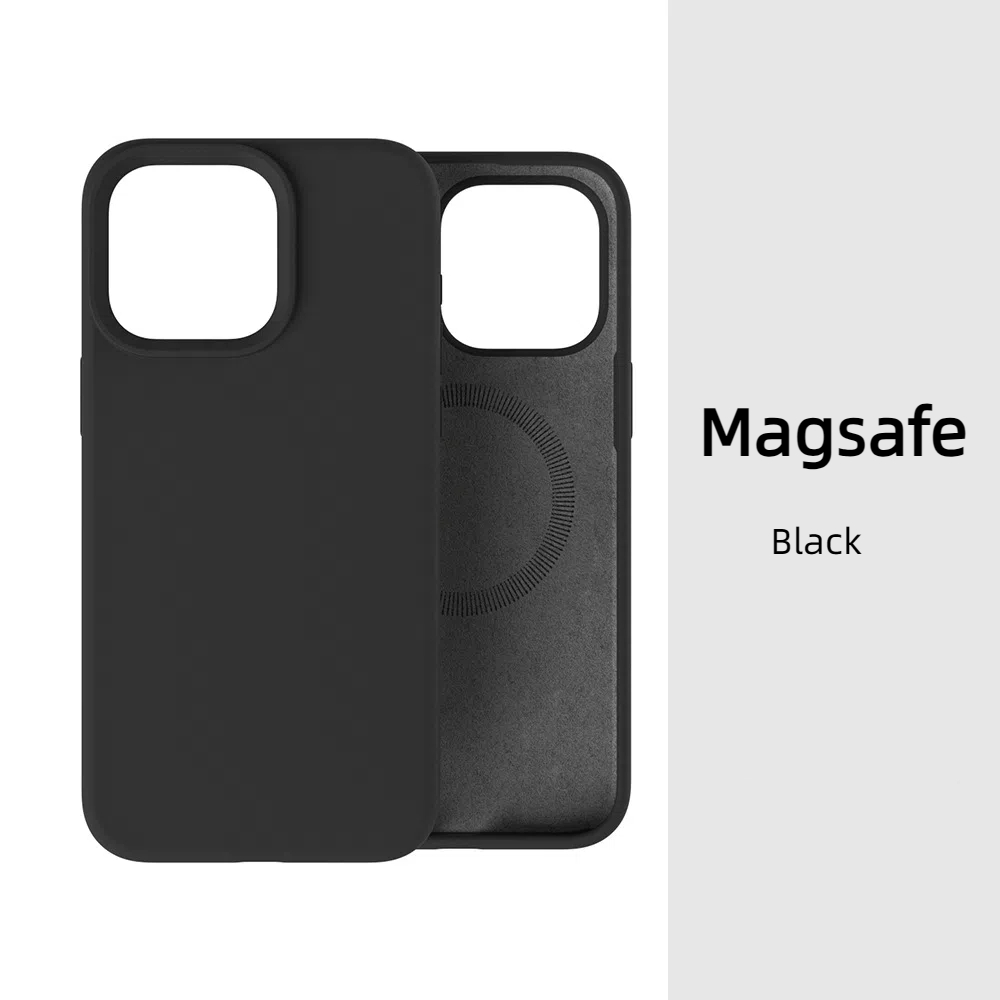 Magsafe Magnetic Liquid Silicone Case For iPhone