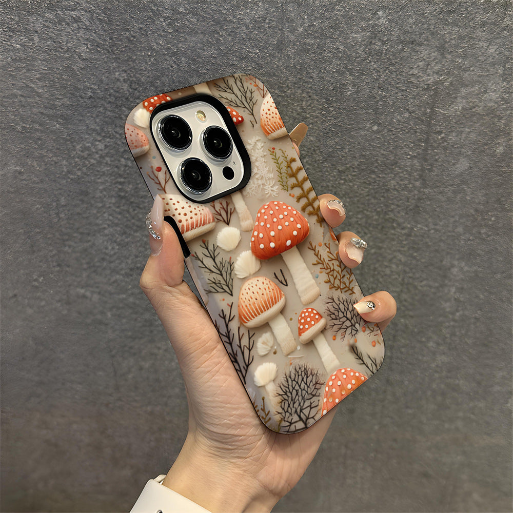 Creative mushroom print mobile phone case For iPhone