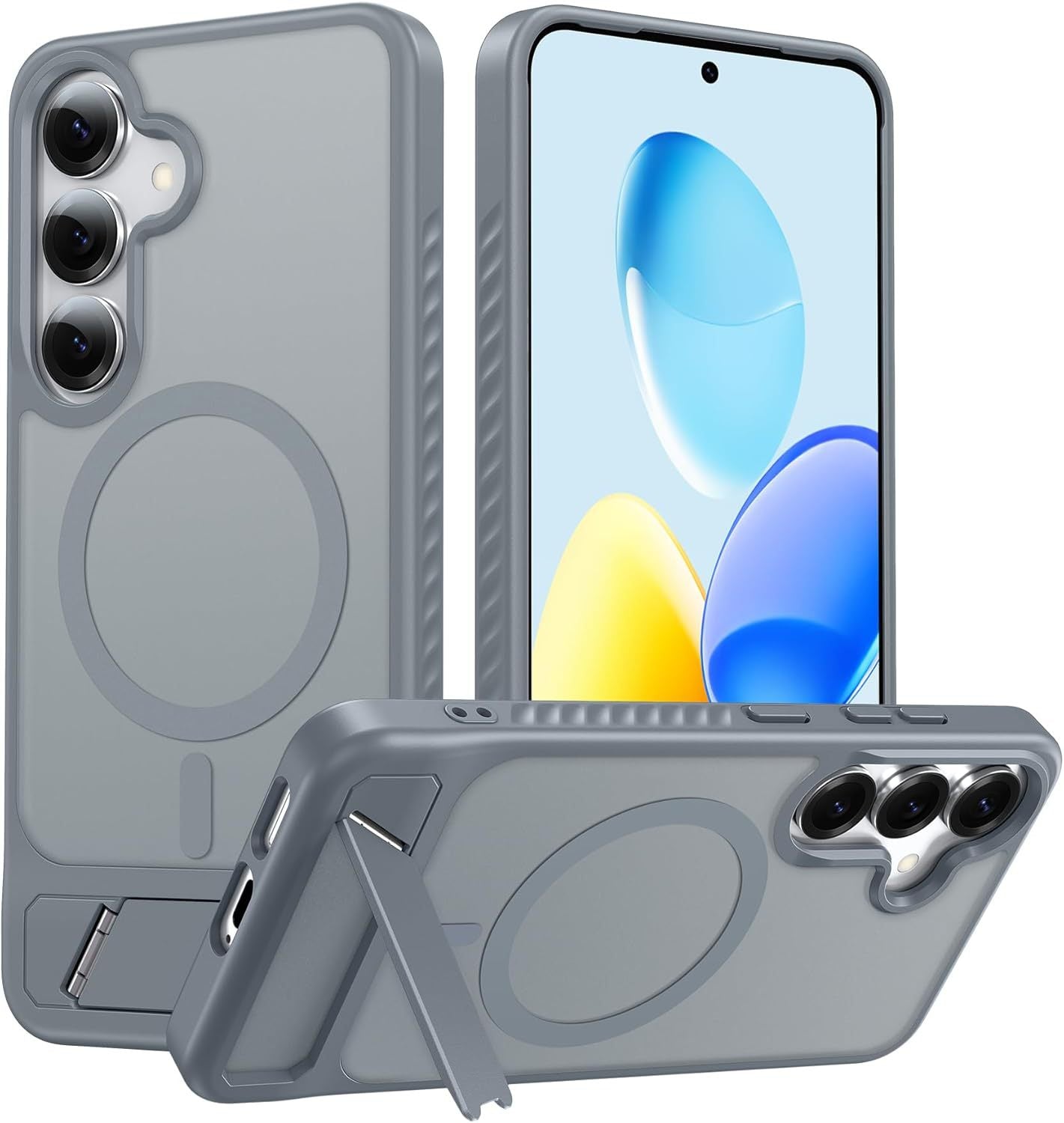 Skin-feel frosted magnetic bracket case for Samsung