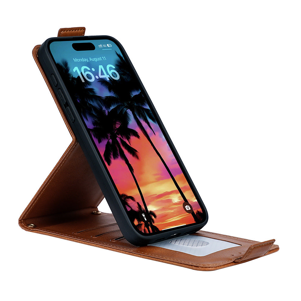 Flip up and down card holder case for iPhone