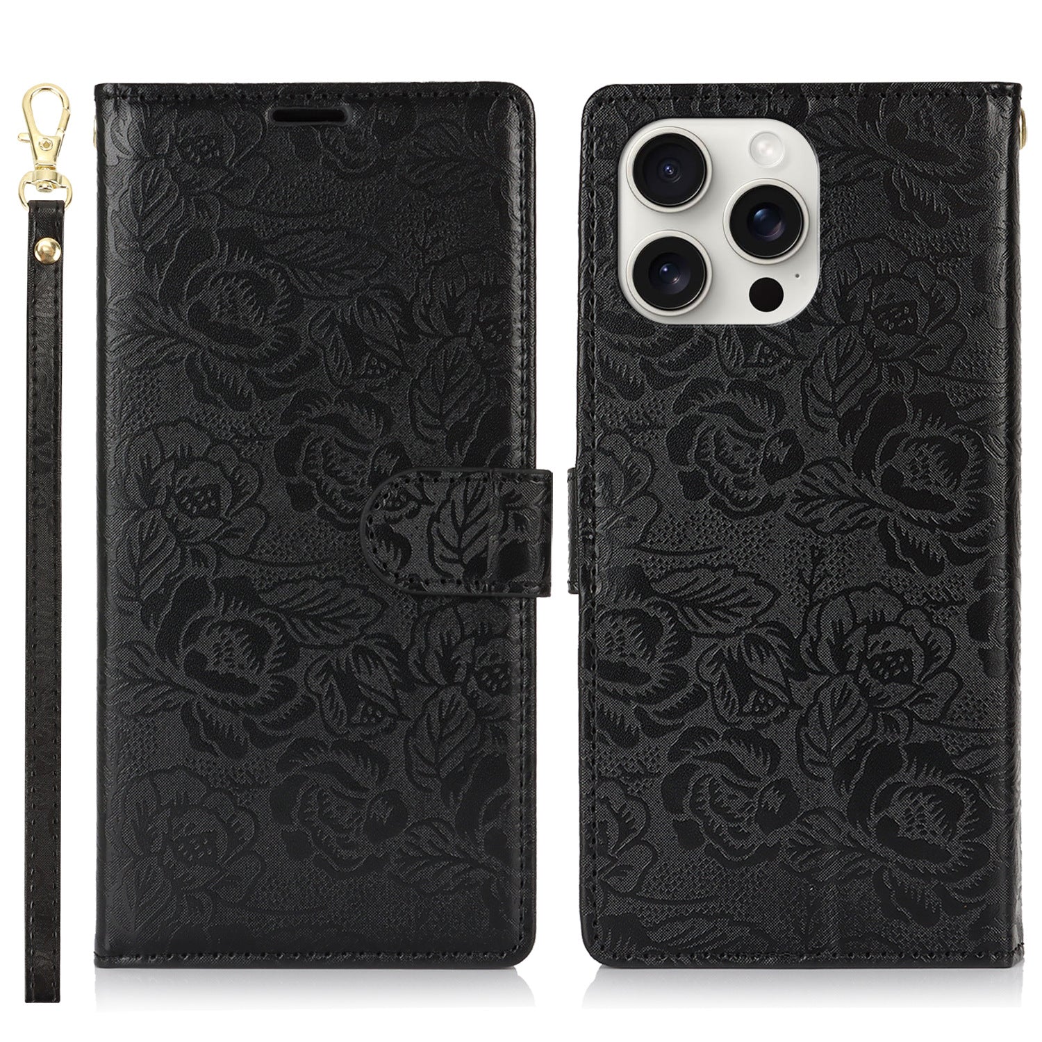 Fashion Rose Embossed Wallet Case For Samsung