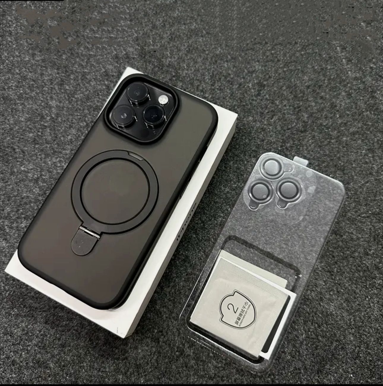 Magsafe Magnetic Folding Stand with Lens Protector Case For iPhone