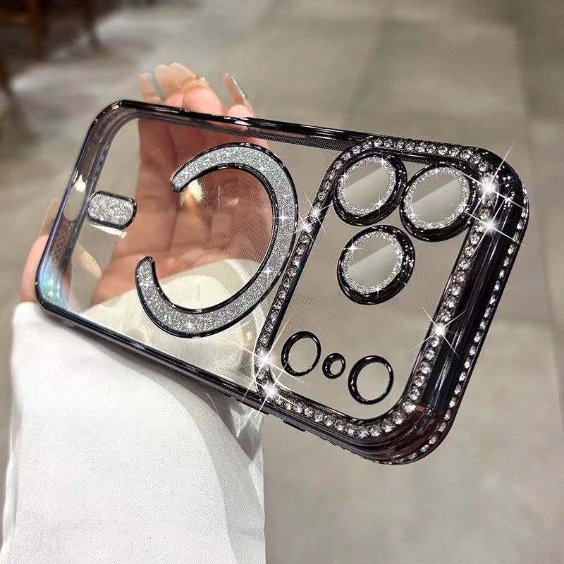 Diamond Magsafe magnetic electroplating case For iPhone