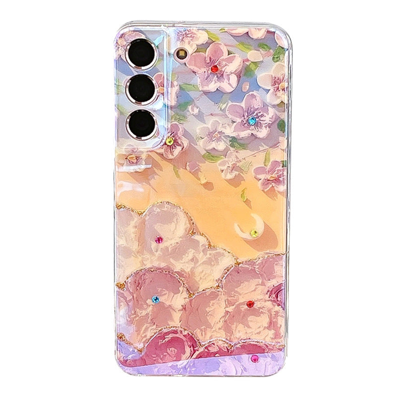 Blue light diamond oil painting case for Samsung