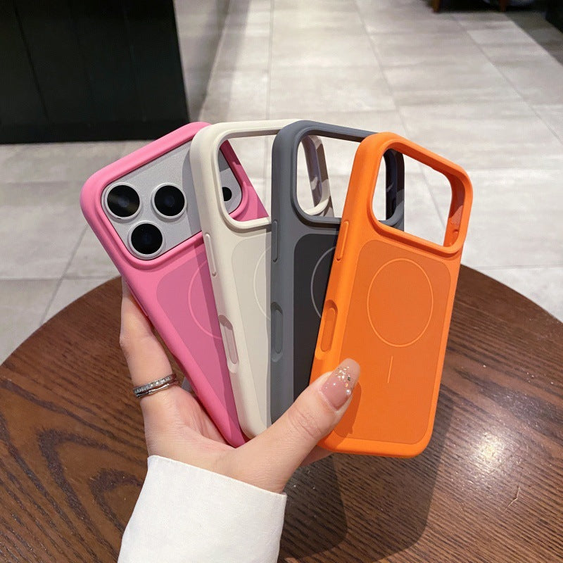Liquid silicone magnetic Case for iPhone