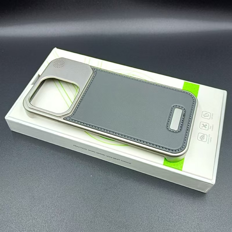 Luxury Leather Metal  Magnetic  Fragrance  Case For iphone