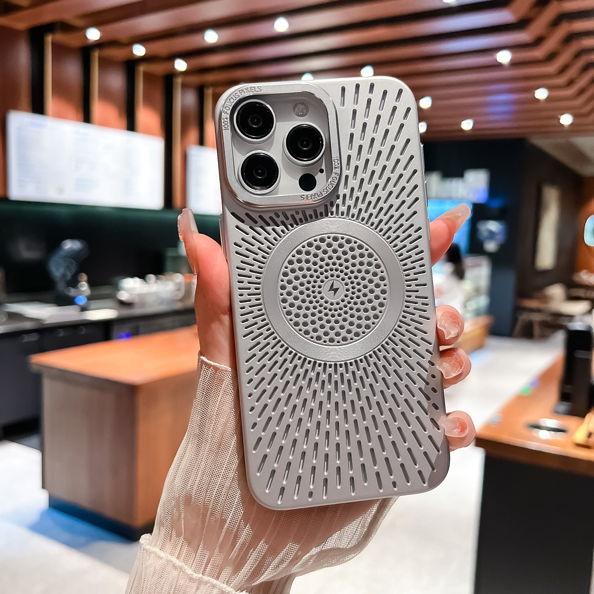 Ice-feel hollow heat dissipation frosted case For iPhone