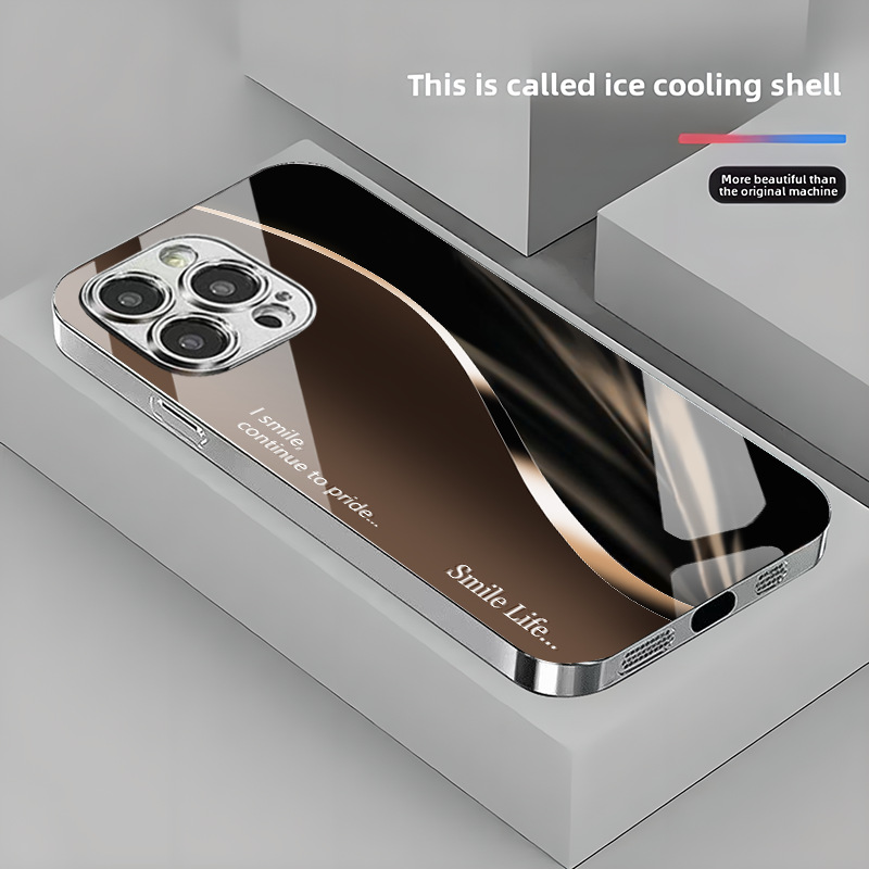 Dazzle Color Flow Tempered glass case for Iphone