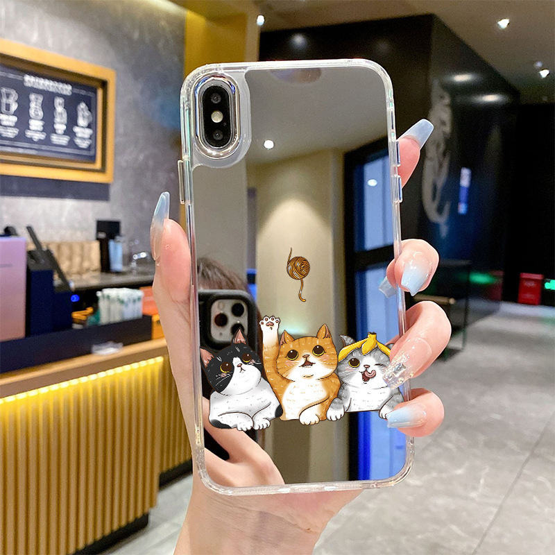 Cute pet mirror phone case For iPhone