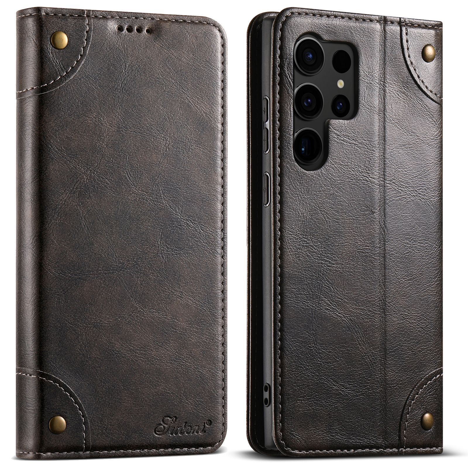 2-in-1 Magnetic Leather Wallet Flip Case for Samsung