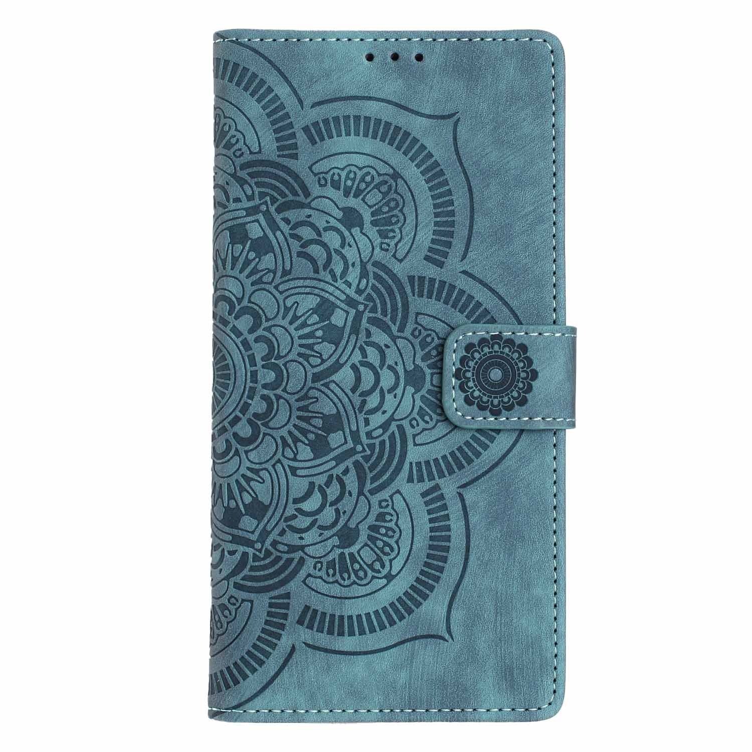 Embossed mandala flower flip case for Samsung