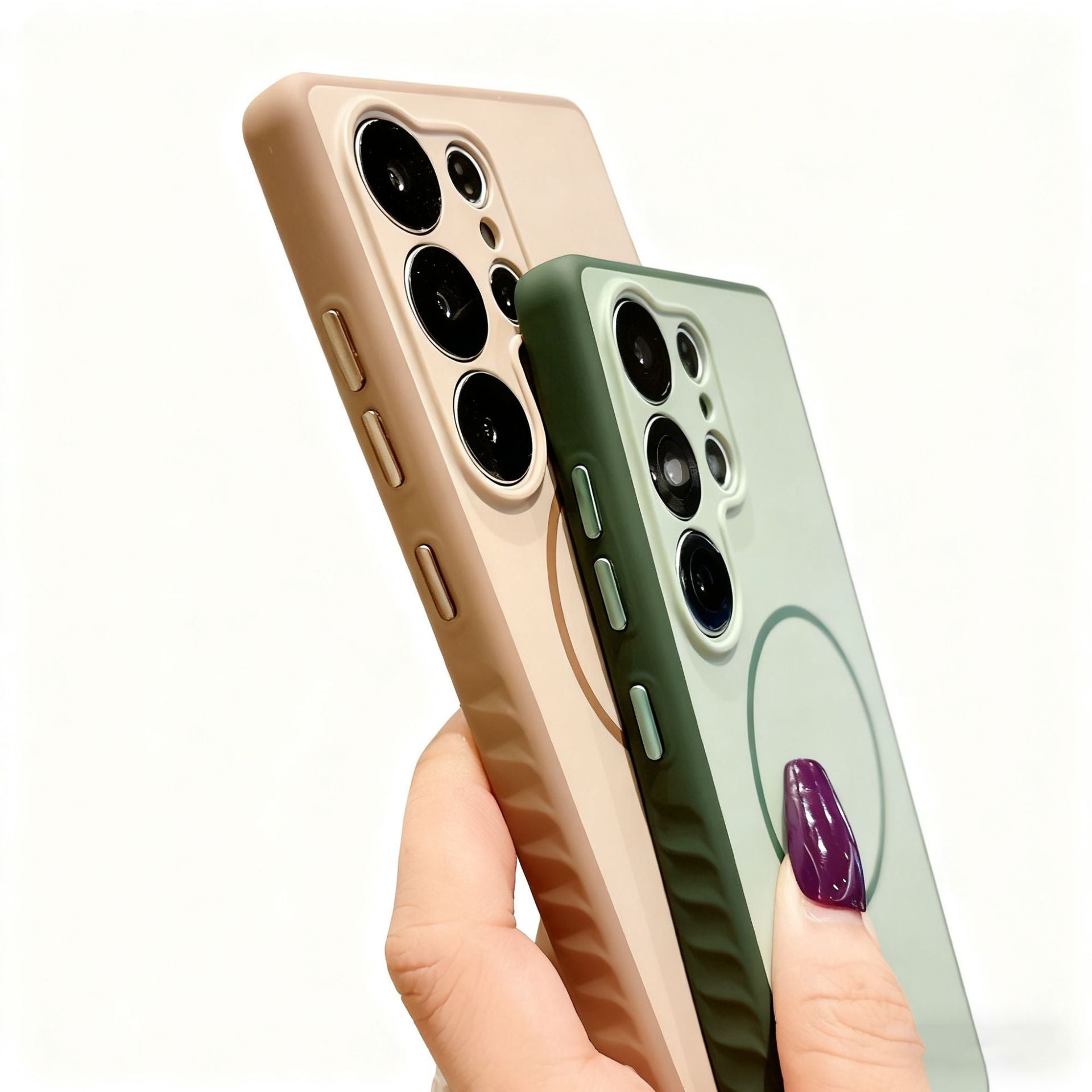 Matte magnetic full-coverage case for Samsung