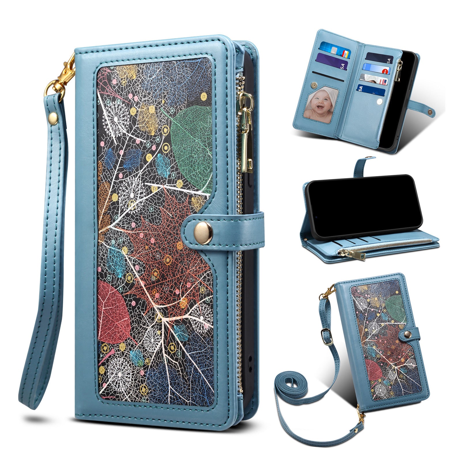 RFID handle rope crossbody case for iPhone