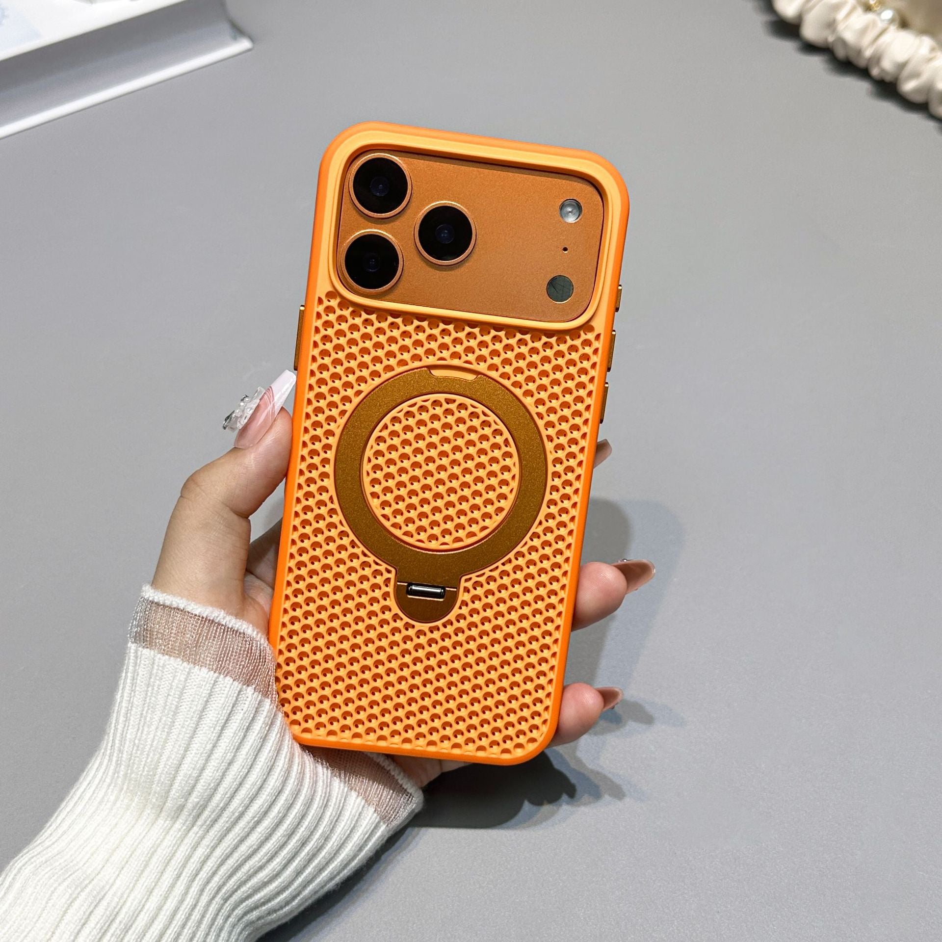 360° Rotating Bracket Heat-Dissipating Magnetic Case for iPhone