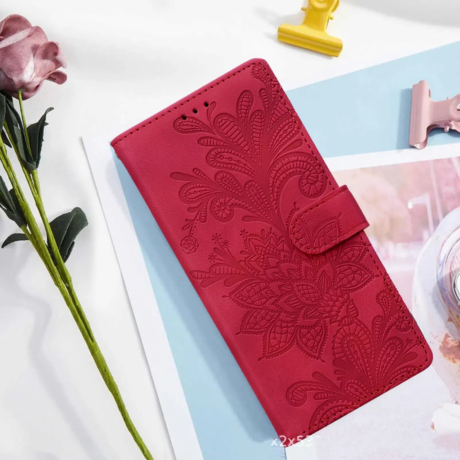 Embossing Magnetic Flip Leather  Wallet Case For Samsung