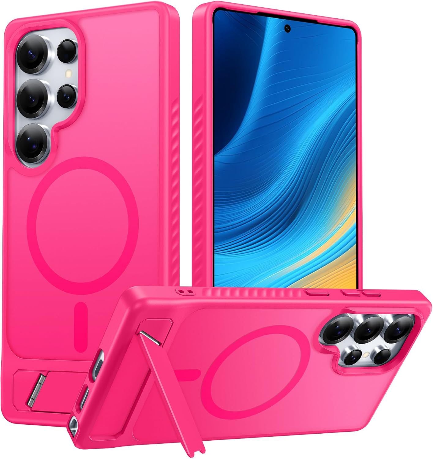 Skin-feel frosted magnetic bracket case for Samsung