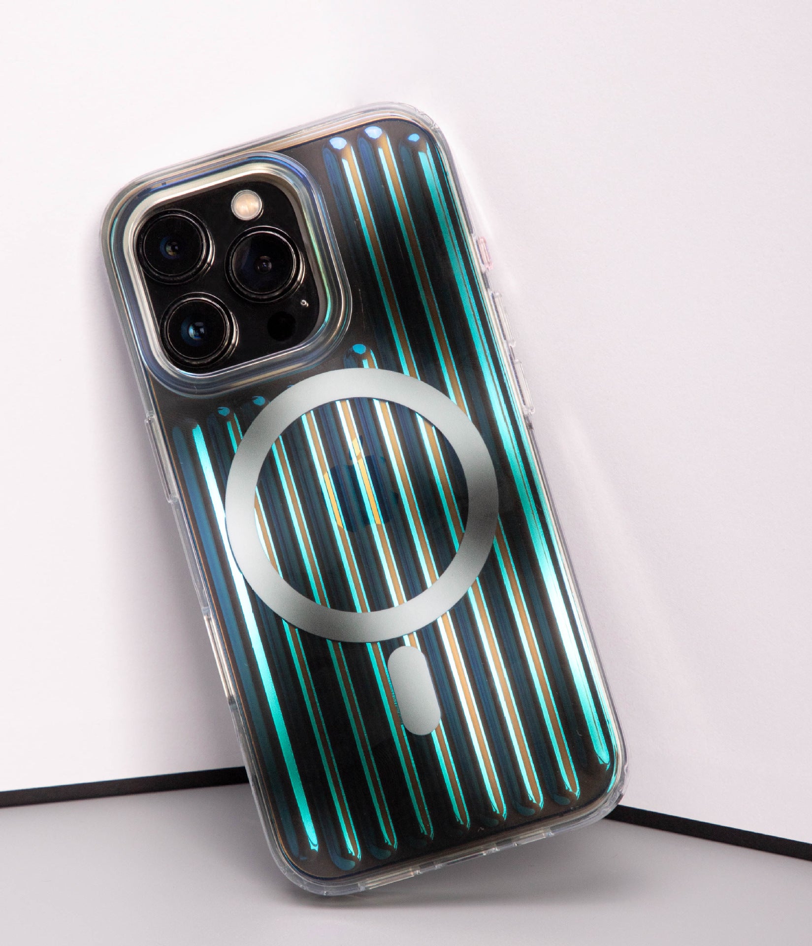 Gradient laser corrugated case for iPhone