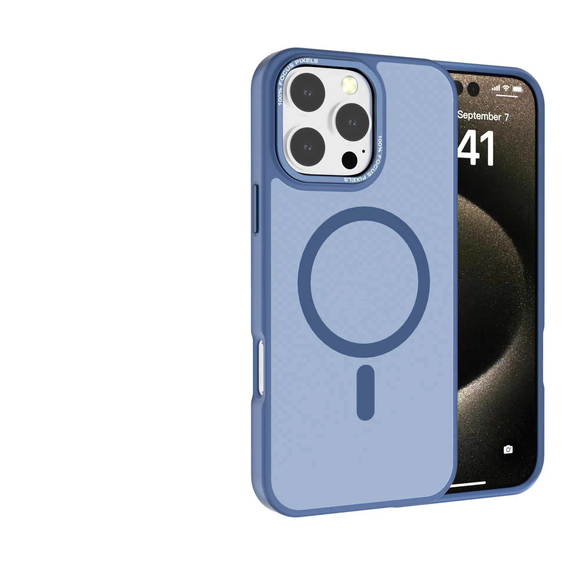 Magsafe Magnetic MatteTransparent With Metal Lens Ring Case For iPhone