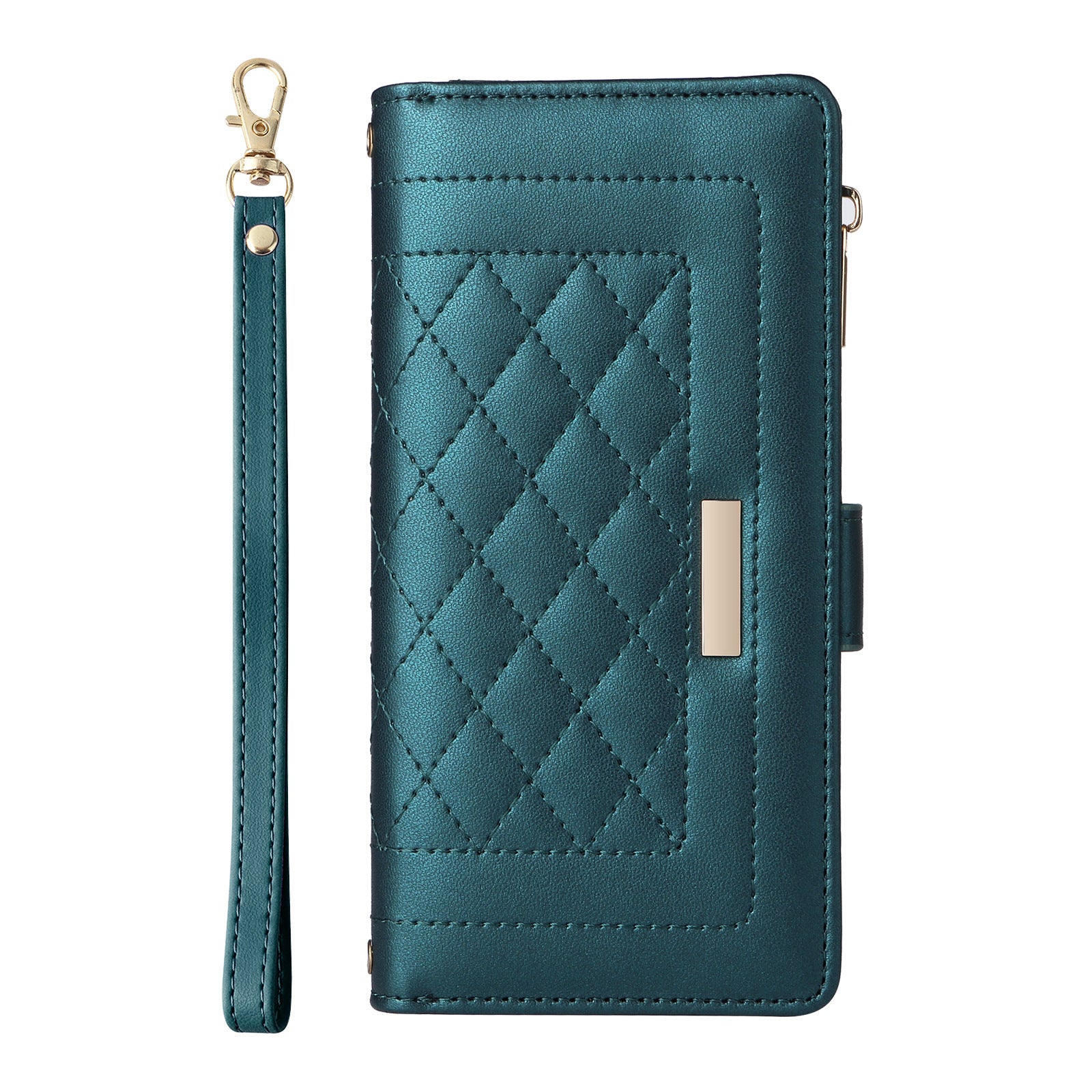 zipper crossbody leather wallet case for iPhone
