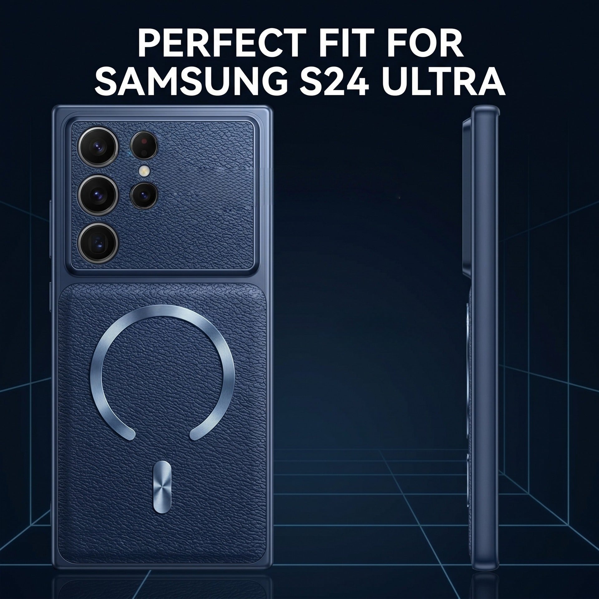 Lychee Pattern Magnetic Anti-Fingerprint Case for Samsung