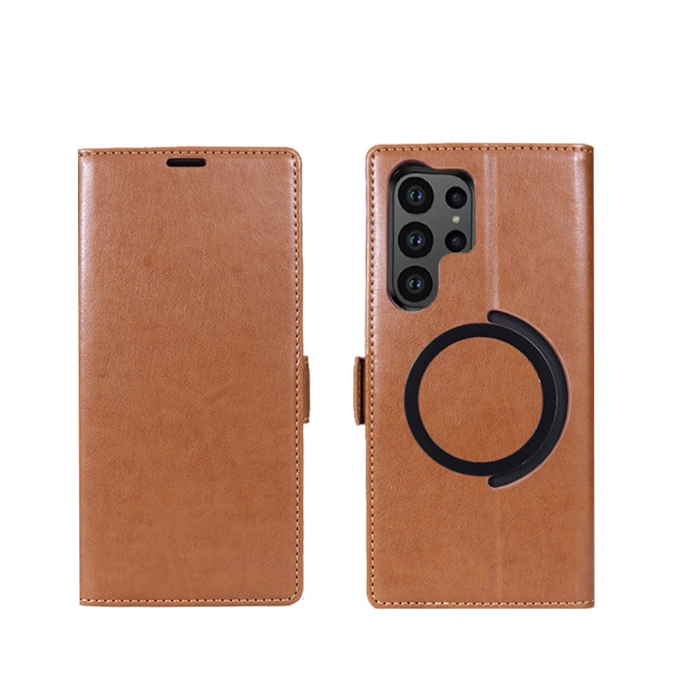 Magsafe Magnetic Anti-theft Wallet Leather Case For Samsung