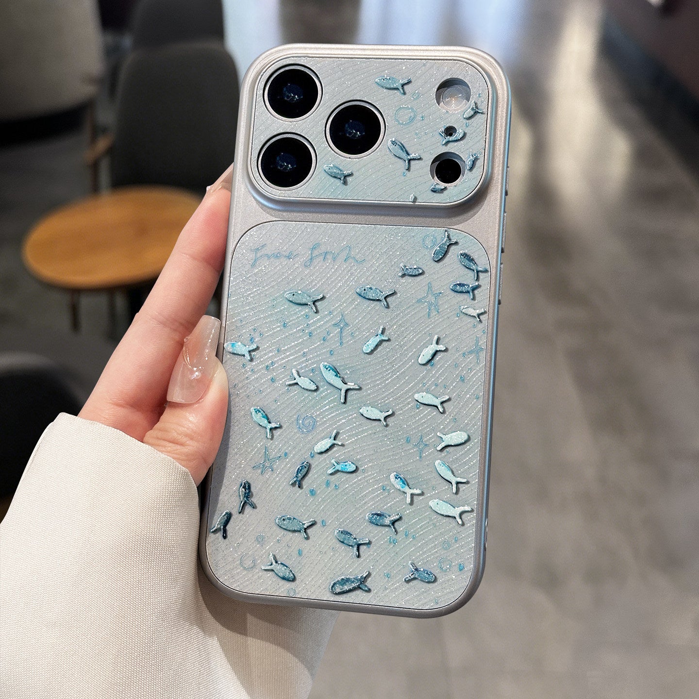 3D Fish Gilded Phone Case for iPhone