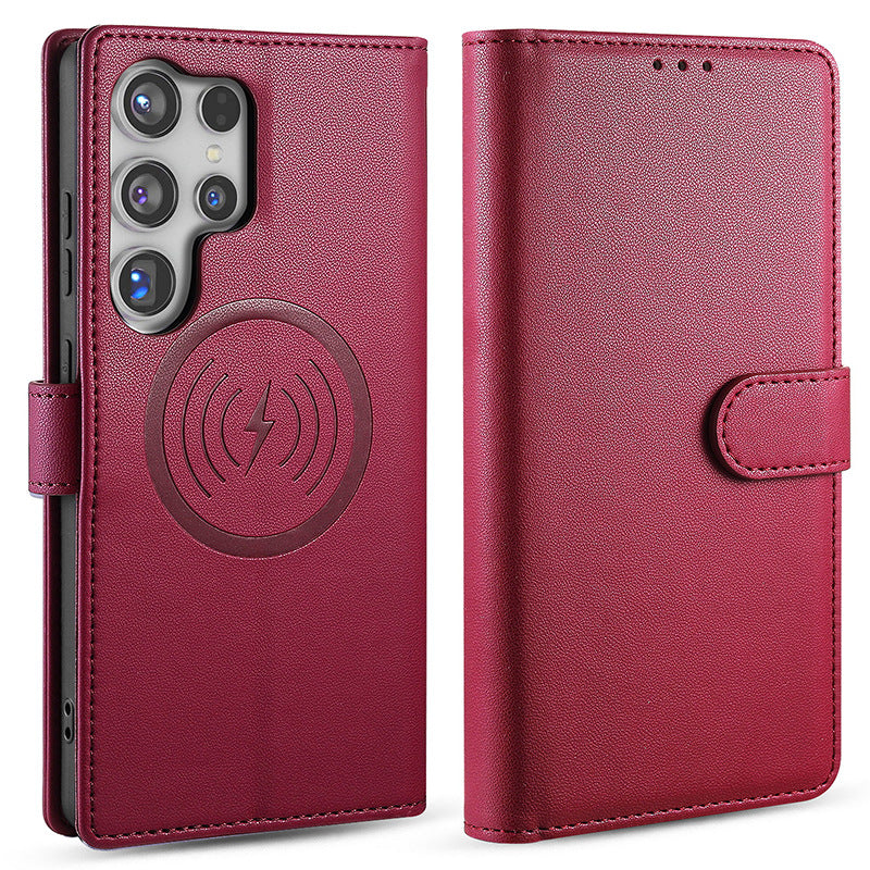 MagSafe wireless charging leather case for Samsung