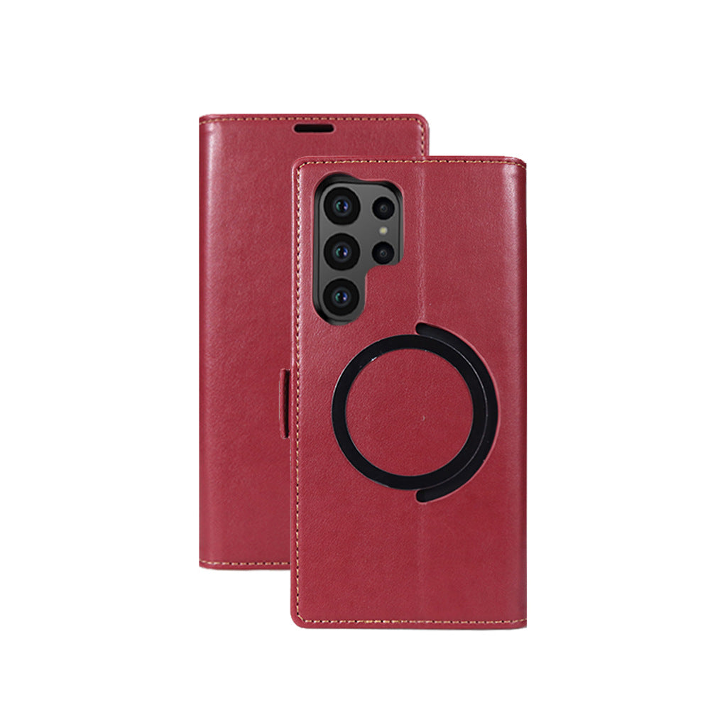 Magsafe Magnetic Anti-theft Wallet Leather Case For Samsung