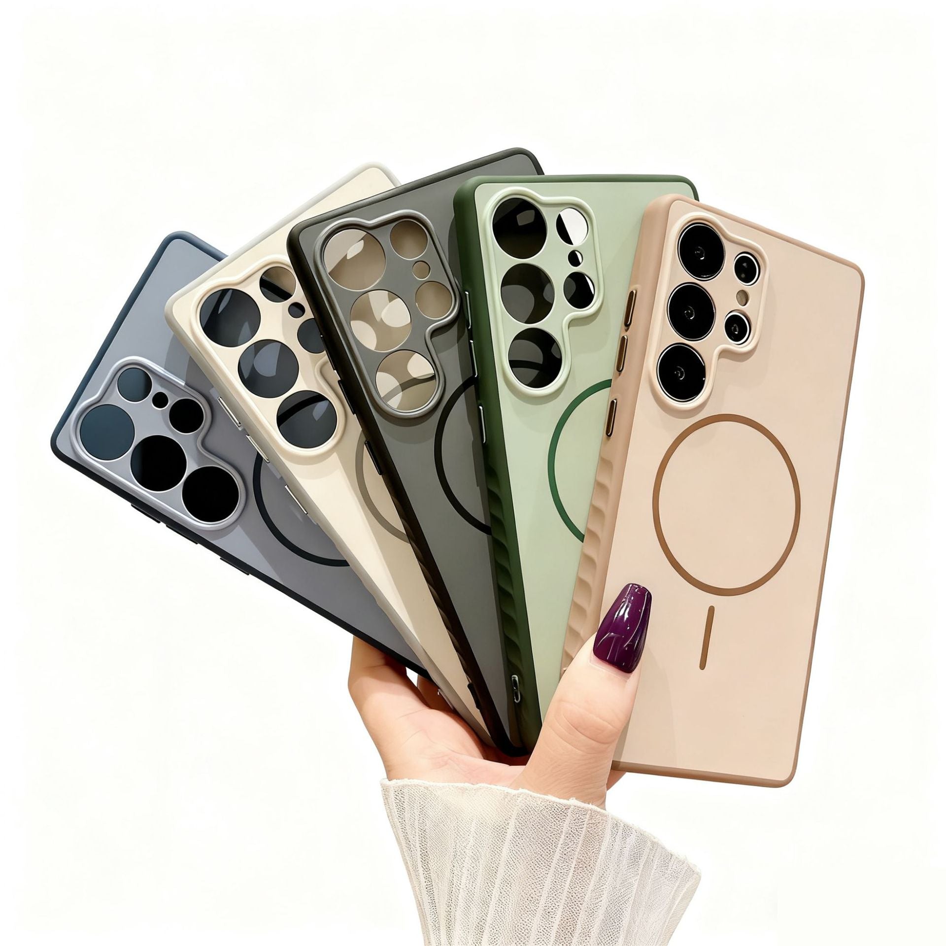 Matte magnetic full-coverage case for Samsung