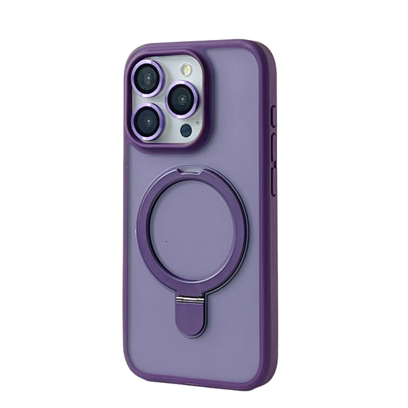 Magsafe Magnetic Folding Stand with Lens Protector Case For iPhone