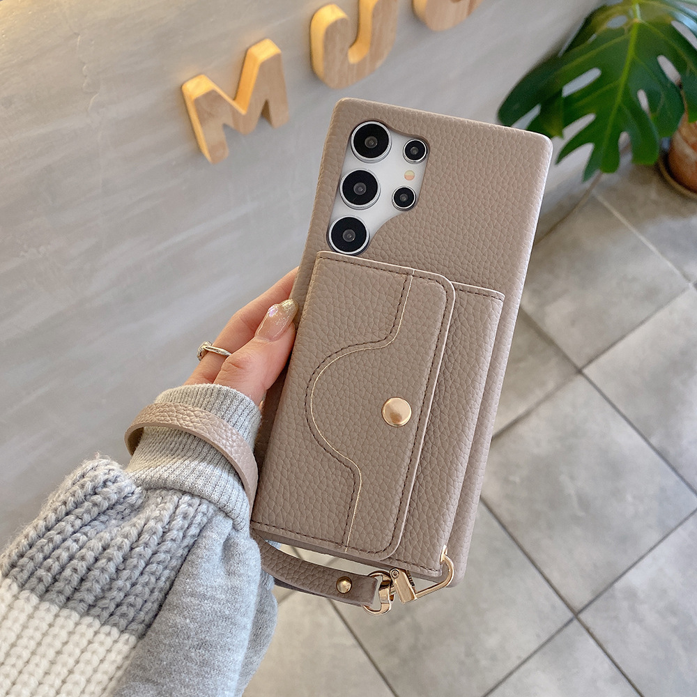 Luxury Wallet Cards Bag Leather case for Samsung