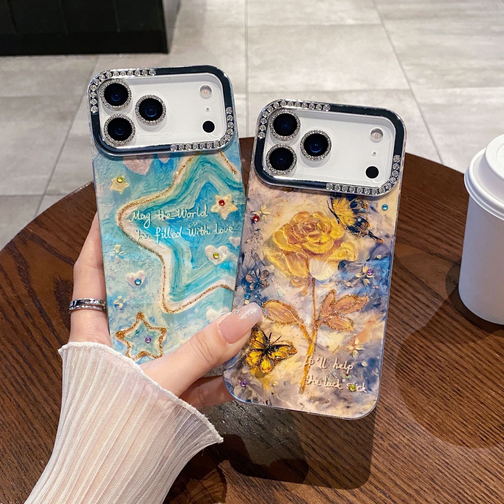 Oil painting yellow rose case For iPhone