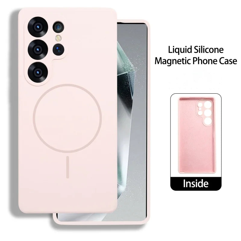 Magsafe Magnetic Liquid Silicone Case For Samsung